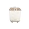 Steele Canvas Basket 10 BU Permanent Truck Natural Canvas w/Grey Vinyl - 3in Casters 9610CNATVGRYW3 - alternate 4